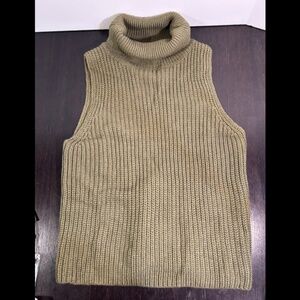 Stitches & Stripes Santos Sleeveless Turtleneck Knit Top/Sweater Green Size XL